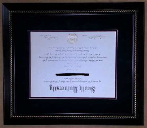 South University Diploma Frame – Columbia Frame Shop