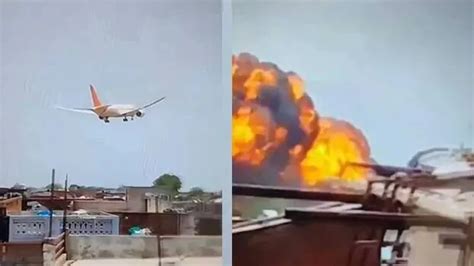 Flight rising above residential area explodes in a ball of fire ...