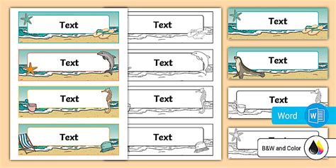 Editable Beach Labels for PreK Classrooms | Twinkl USA