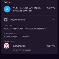 KFC India — Money debited from my account but order not placed via KFC ...