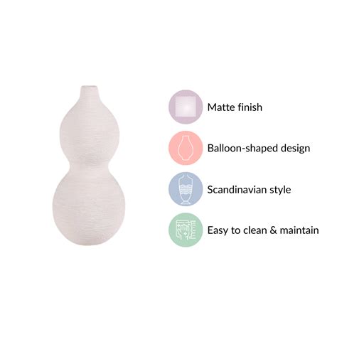 Gourd Matte Finish Flower Vase Online - Premium Vase | Nestasia