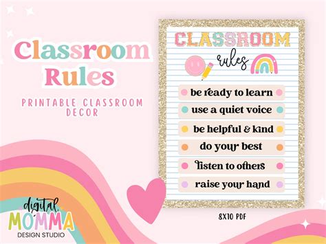 Image result for Classroom Rules Printable
