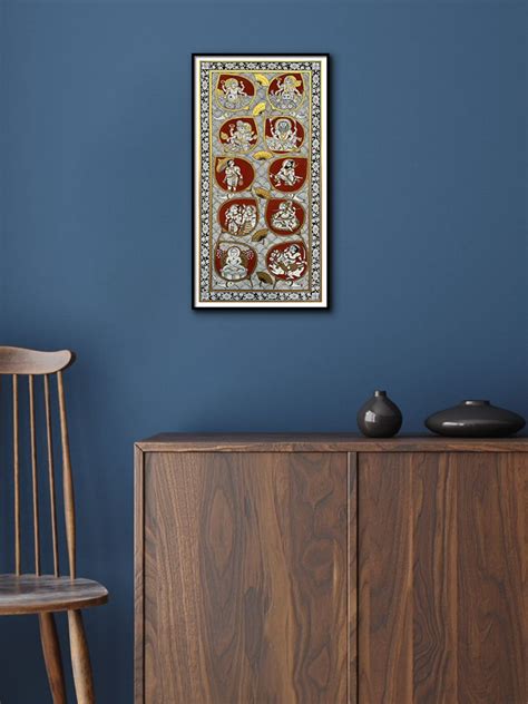 Lord Vishnu Avatars by Kalyan Joshi- Phad Paintings | Memeraki.com