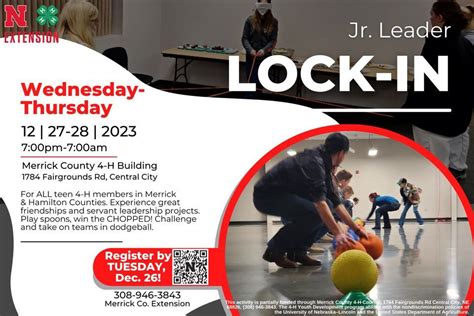 2023 Jr. Leader Lock-In, Merrick County 4-H,Nebraska (UNL Extension ...