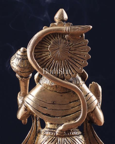 Buy Pure Brass Standing Hanuman Ji Idol 8" - Budhshiv.com