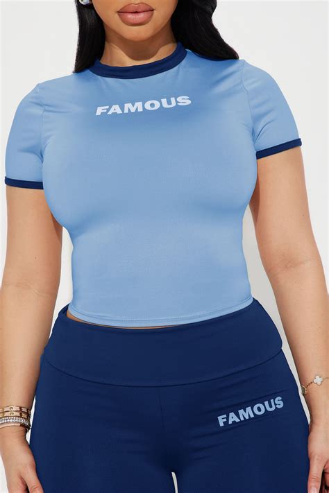 Almost Famous Pant Set - Navy/combo | Fashion Nova