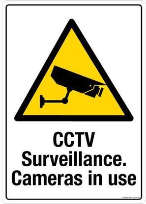 Safety Sign Store Cctv Surveillance Cameras In Use Emergency Sign Price ...