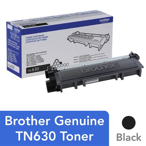 Brother Genuine TN630 Standard-Yield Black Toner Cartridge 1200 Page ...