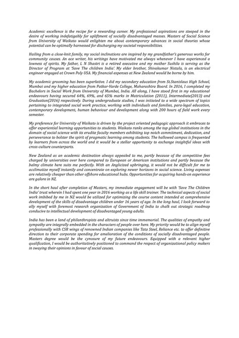 SOP1 - it has assignments of vit - Academic excellence is the recipe ...