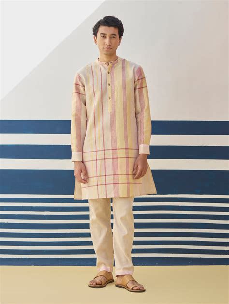 Buy Men's Linen Kurta Sets Online | Casual Kurta Sets – Manan