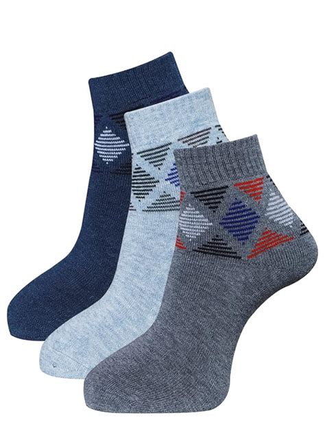 Buy Dollar Men Woollen socks Pack of 3 Assorted Terry Ankle Length ...