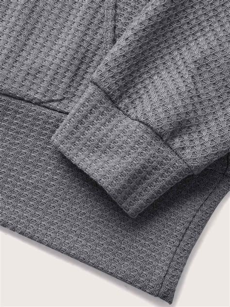 Solid Waffle Knit Wrap Long Sleeve T-shirt – BloomChic