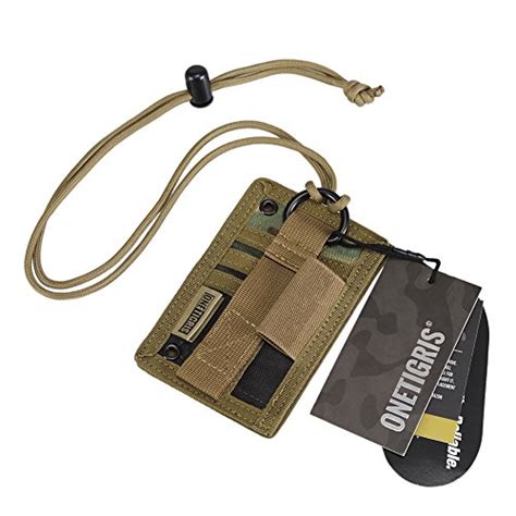 Buy OneTigris Tactical ID Card Holder Hook & Loop Patch Badge Holder ...