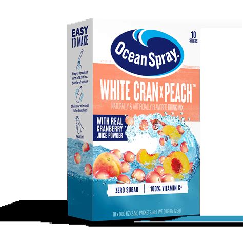White Cran x Peach Zero Sugar Drink Mix Packets | Ocean Spray®