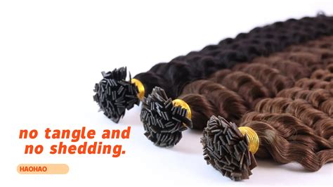 K Tip Hair Kinky Curly Extensions Human Hair Italian Keratin Double ...