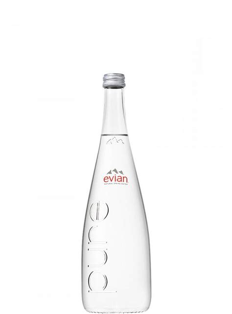 evian Still Mineral Water, Glass Bottle, 750ml (25.36fl oz), Single ...