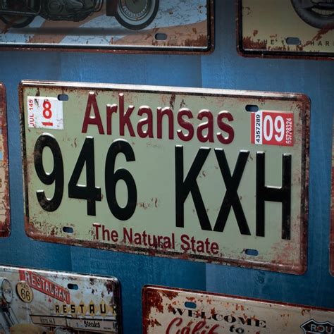 Number Plates wall sign - Arkansas 946-KXH — eazy wagon