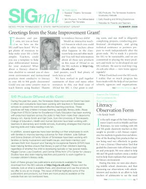 Fillable Online SIGnal Newsletter Fax Email Print - pdfFiller