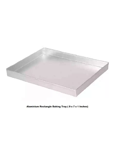 CAKE DECOR™ Aluminum Rectangle Cake Mould Baking Tray - (9 x 7 x 1 inc ...
