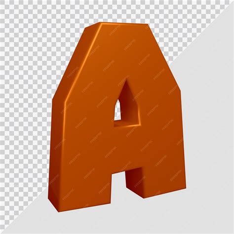 Premium PSD | 3d rendering of alphabet letter a
