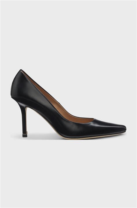 BOSS - Pointed-toe pumps in polished leather - Black