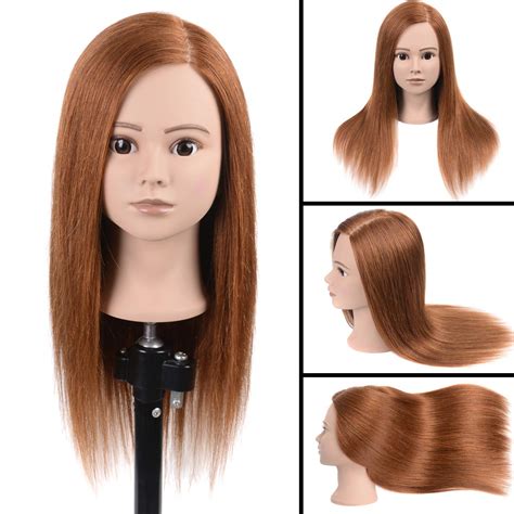 Buy 100% Human Hair Mannequin Head For Braiding Manikin Head For ...