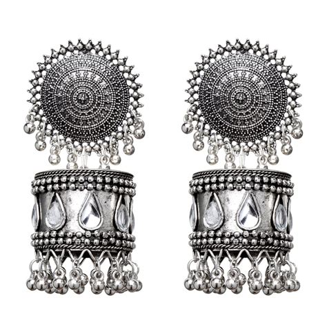 Shining Diva Fashion Latest Stylish Oxidised Jhumka Earrings for Women ...