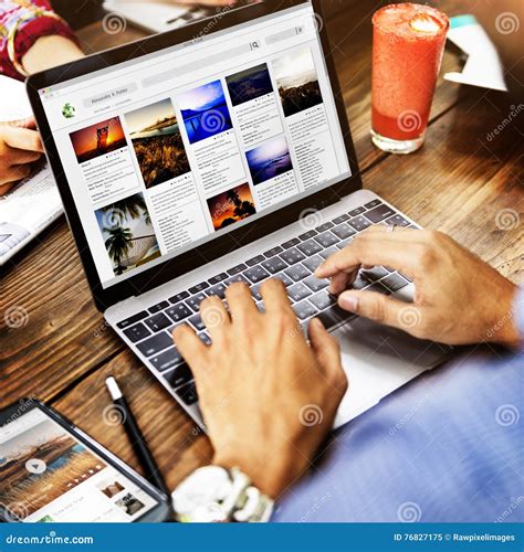 Surfing Internet Blog Chat Communication Concept Stock Image - Image of ...