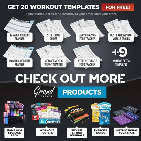 GRANDBASICS 12-PACK] Laminated Large Workout Poster Set - India | Ubuy