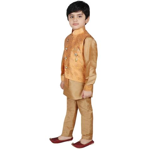 Buy SG RAJASAHAB and YUVRAJ Men's and Boy's Raw Silk Kurta Pyjama with ...