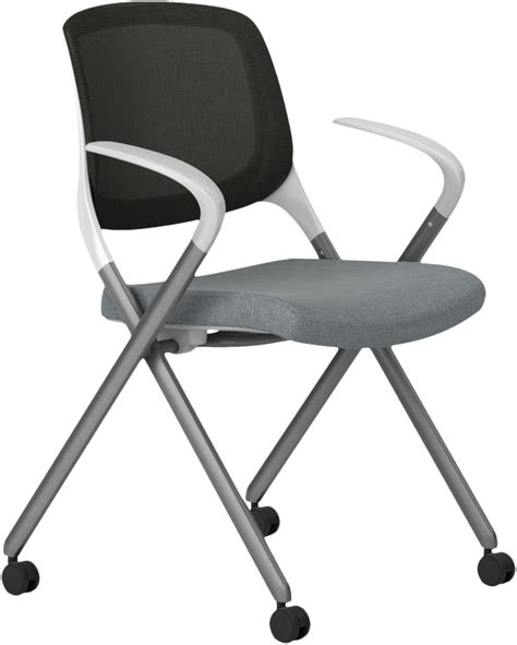 科尔卡诺 现代白色尼龙背框喷塑流星灰钢架办公休闲椅_设计素材库免费下载-美间设计