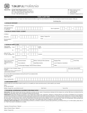 Takaful Malaysia - Fill and Sign Printable Template Online