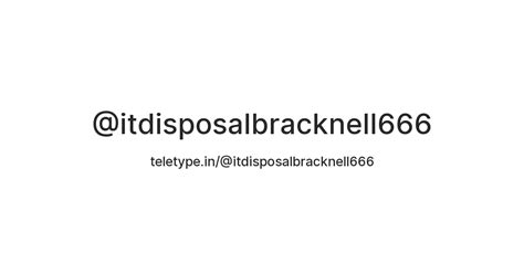 @itdisposalbracknell666 — Teletype