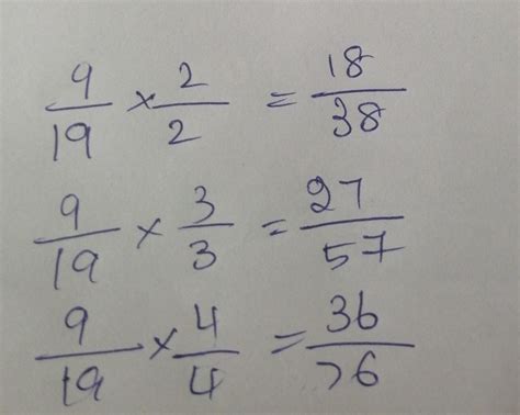 Write three equivalent rational number of 9/19 - Brainly.in