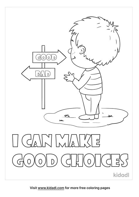 Making Good Choices Coloring Pages