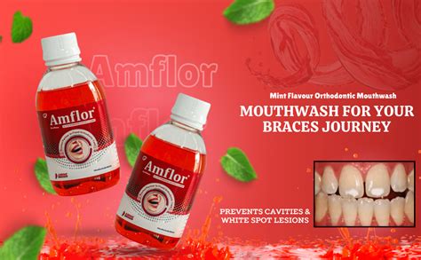 Buy Amflor Mouthwash for Braces | Prevents Cavities & White Spot ...
