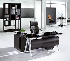 Image result for Office Glass Tables with Draw Furniture