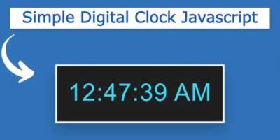 Image result for Simple JavaScript Clock Code