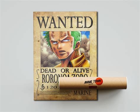 One Piece Zoro Wanted Poster