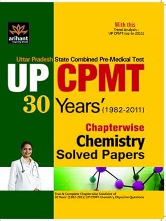 UP-CPMT 30 Years Chapter-wise Chemistry Solved Papers : Amazon.in: Books