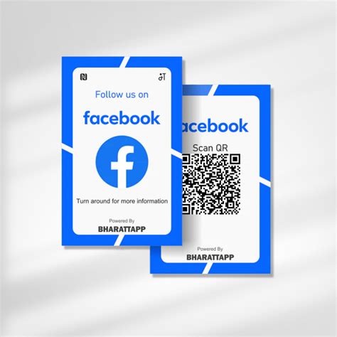 Facebook Social Media NFC Enabled QR Card – Bharattapp
