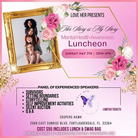 Her Story is My Story: Mental Health Awareness Luncheon, Cooper's Hawk ...