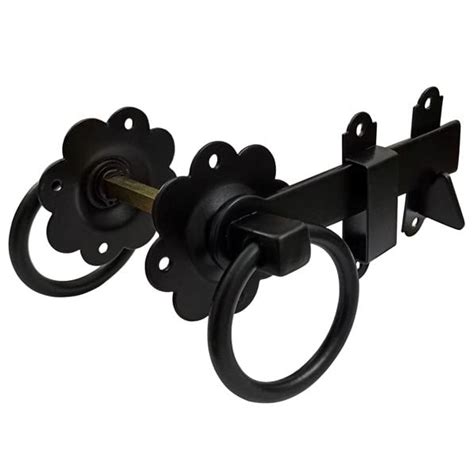 Shristy Hardware 7″ "Kenites Plain Ring Iron Gate Latch - (Black Powder ...