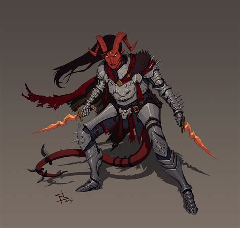 [ART] Tiefling Eldritch Knight : r/DnD