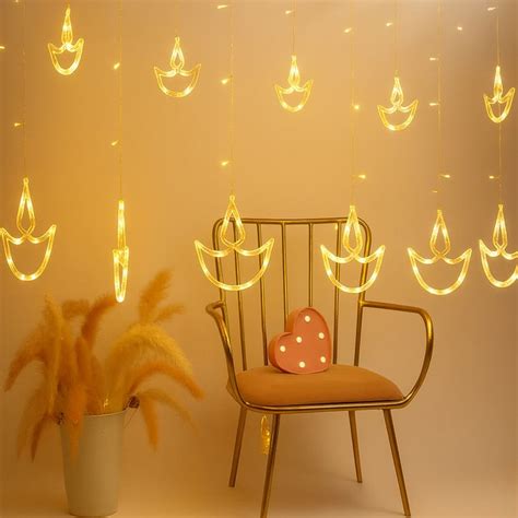 Buy HOMESAKE LED Diya Curtain String Light from Homesake at just INR 3000.0