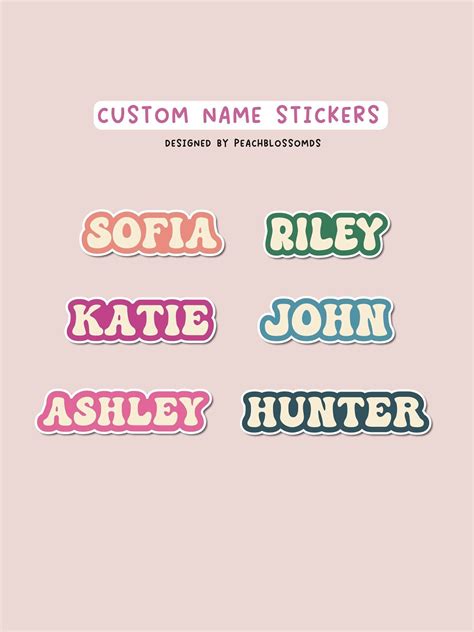 Personalized Name Stickers - Free Shipping | Name stickers, Names ...