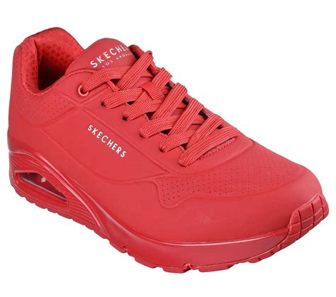 Buy Skechers Men Uno Stand On Air Sneakers, 6 UK, Red at Amazon.in