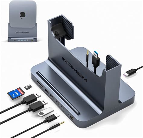 Amazon.com: 8 in 1 Mac Mini Dock for M1,Mac Mini Stand Docking Station ...