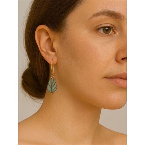 Buy Digital Dress Room Mini Leaf Shape Design Dangler Earrings Online