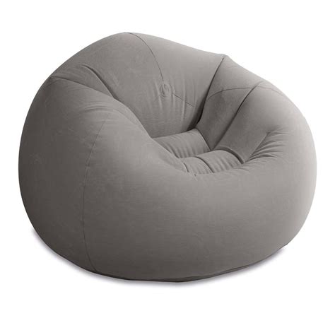 Intex Vinyl Beanless Bag Inflatable Chair, 42" X 41" X 27", Beige ...